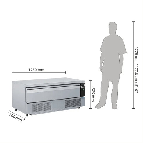 Polar U-Series Single Drawer Counter Fridge Freezer 3xGN DA995-A